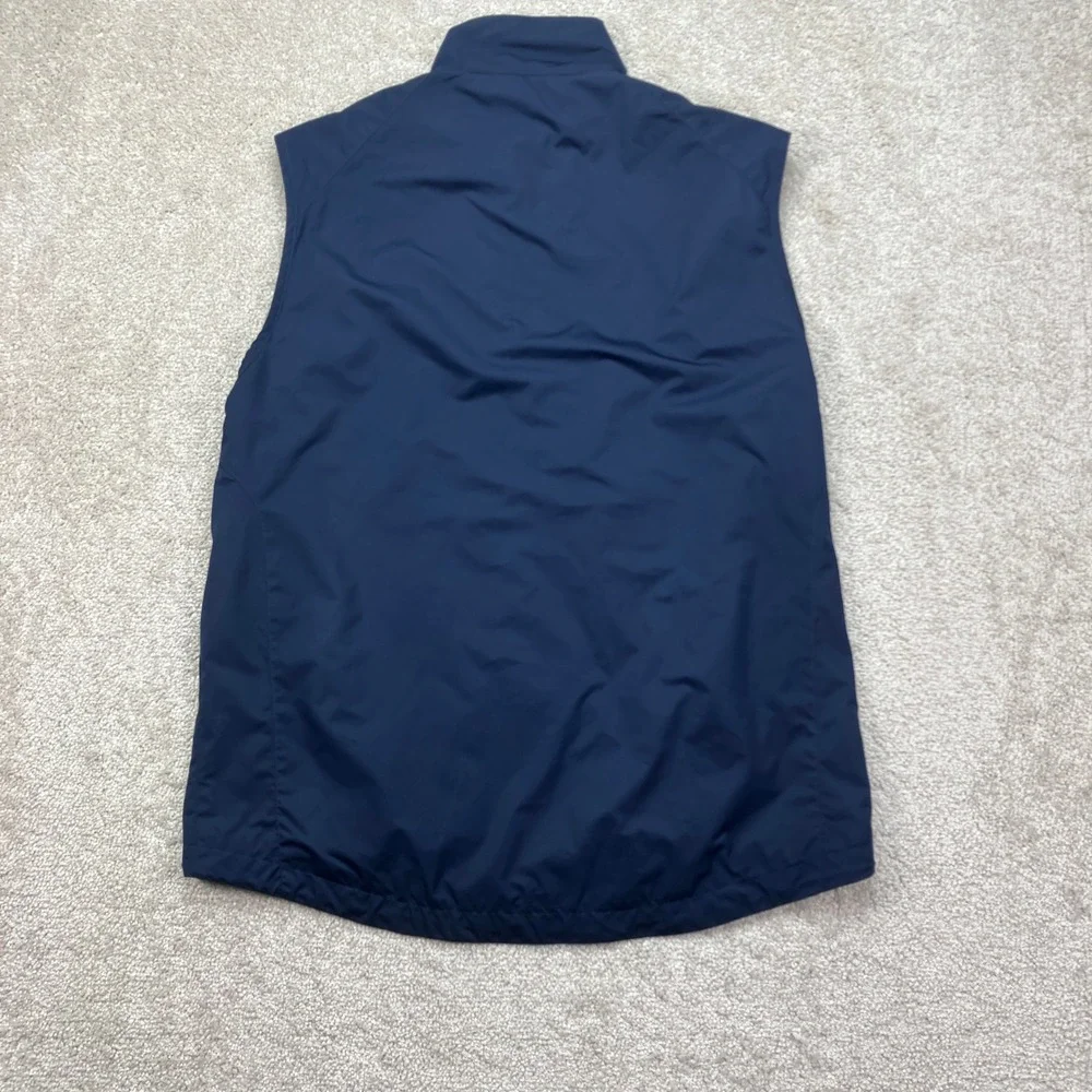 Polo Golf Ralph Lauren Mens M Vest Navy Blue Yellow Trim Big Pony Full Zip